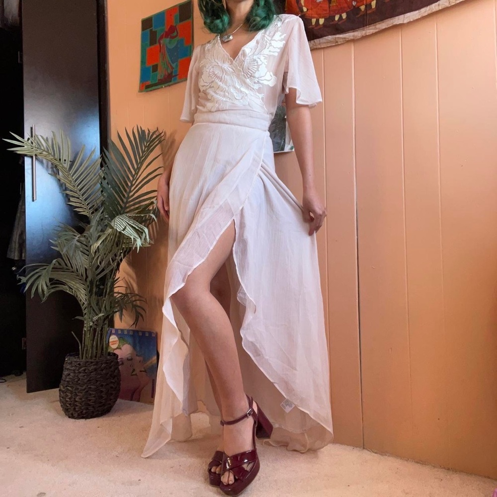 Sheer slit dress
